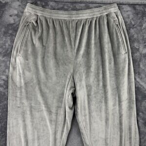 Skims Joggers Womens 2XL Gray Velour Fleece Drawstring Cuffed Loungewear Soft